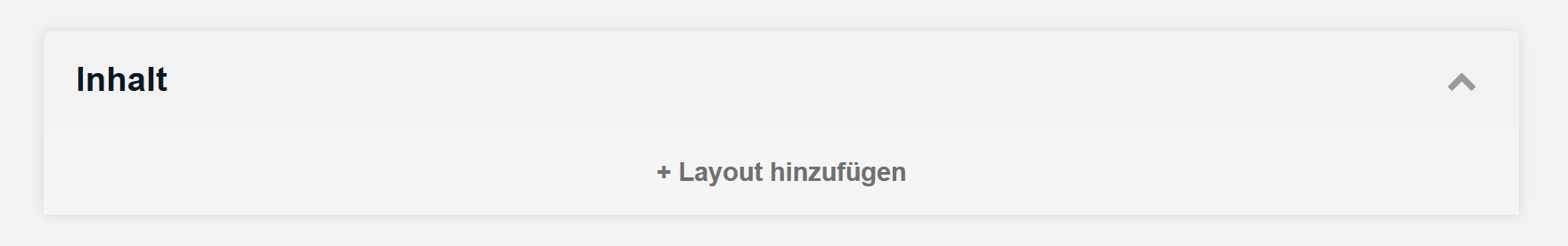 ContentBlocks Layout hinzufügen